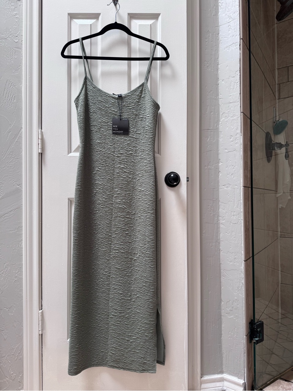 NWT See You Monday M Dress, Sage Green